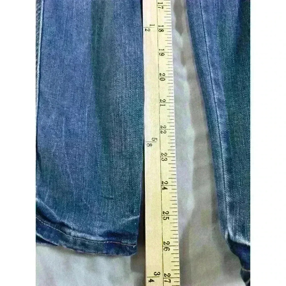 Aero Womens Medium Wash Overall Jean Pants Size 2 Blue Distressed Aeropostale - Picture 4 of 8